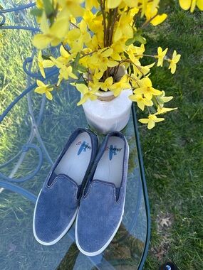 Blue Slip-On Casual Sneakers